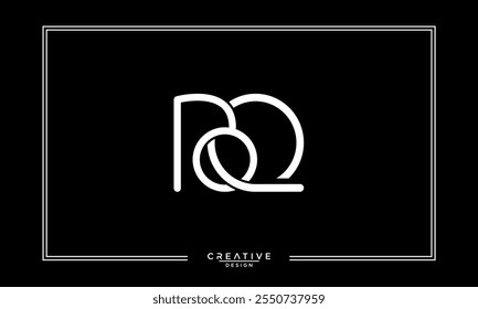 BQ,QB, B, Q, Abstract Letters Logo Monogram