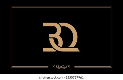 BQ,QB, B, Q, Abstract Letters Logo Monogram