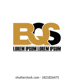 BQS letter monogram logo design vector