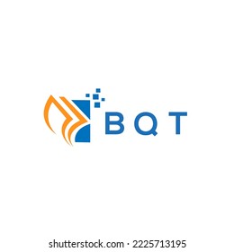 BQT credit repair accounting logo design on white background. BQT creative initials Growth graph letter logo concept. BQT business finance logo design.
