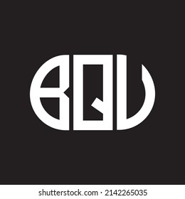 BQU letter logo design on black background. BQU 
creative initials letter logo concept. BQU letter design.
