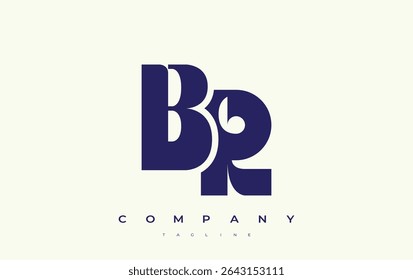 BR Abstract Geometric Logo Design. Modern and elegant logo design with simplistic typography elements, showcasing branding excellence.