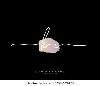 BR B R Initial handwriting logo template