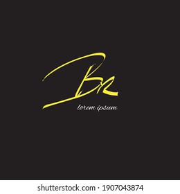BR B R Ersthandschrift oder handgeschriebenes Logo für Veranstaltung