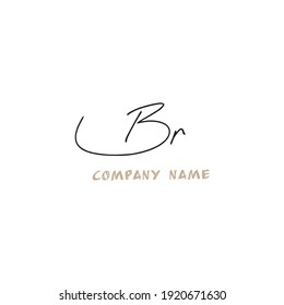 Br B oder weißes Ast-Logo mit Beauty-Monogramm und elegantem Logo-Design
