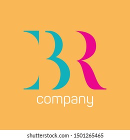 BR company logo design. Monograms letters B and R.