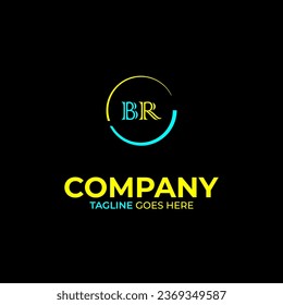 Plantilla de diseño de logotipo de letras modernas creativas BR