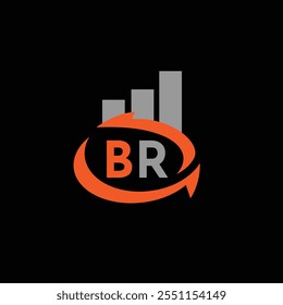BR Financial logo design template, BR Financial logo, BR technology vector