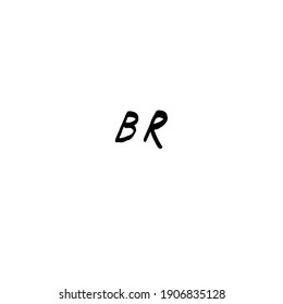 BR handwritten logo for identity