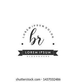BR Initial beauty monogram logo vector