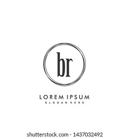 BR Initial beauty monogram logo vector