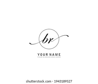 BR Initial beauty monogram logo vector
