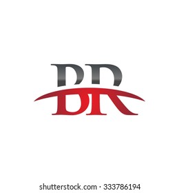 BR initial company red swoosh logo