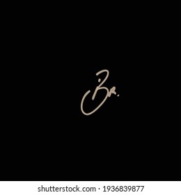 escritura inicial BR 
Logo manuscrito BR para la identidad