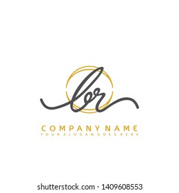 BR Initial handwriting logo concept