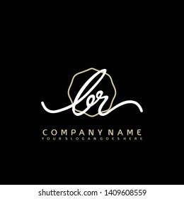 BR Initial handwriting logo concept