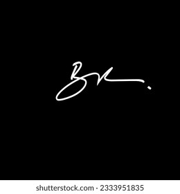 BR initial handwriting logo vector