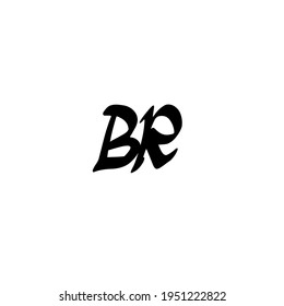 BR initial handwritten logo for identity