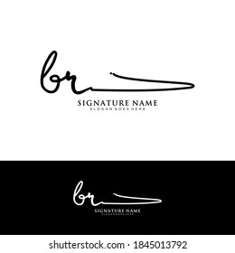 BR Initial letter handwriting and signature logo.