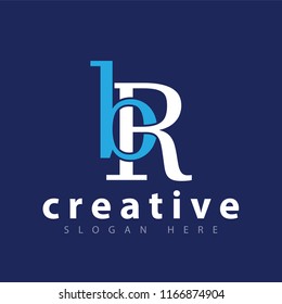 BR Initial letter logo icon vector