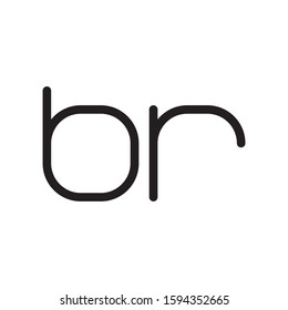 BR initial letter logo template vector icon design