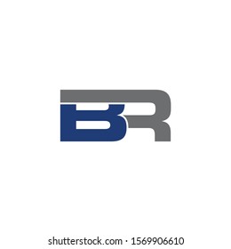 BR Initial logo Capital Letters Blue and Grey Colors