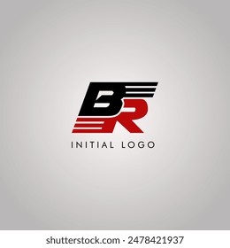 BR Initial Logo Design for finansial logo, social logo