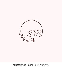 BR initial logo letters in high quality professional design that will print well across any print media