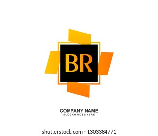 BR initial logo template vector