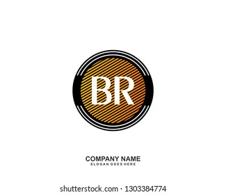 BR initial logo template vector