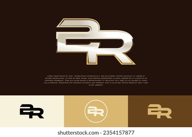 BR Initial Modern Exclusive Logo Emblem Template for Business