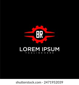 BR initial monogram for automotive logo design vector