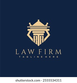 BR initial monogram logo for lawfirm vector design