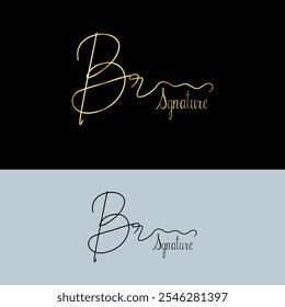 Br initials Handwriting signature logo. Br Hand drawn Calligraphy lettering Vector. Br letter real estate, beauty, photography letter logo design.