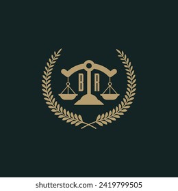 BR initials for law firm logo icon design vector image