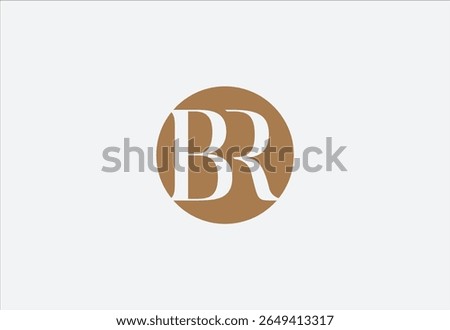 BR Latter Logo Design. Vector 