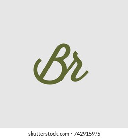  BR Letter creative square background