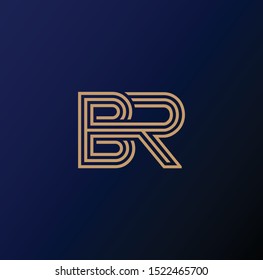 BR letter design for logos and icons