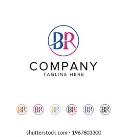 BR Letter Initial Logo Design, br Logo