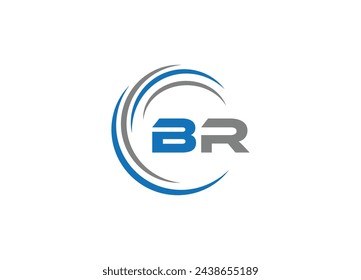 BR Letter Initial Logo Design Template Vector Illustration