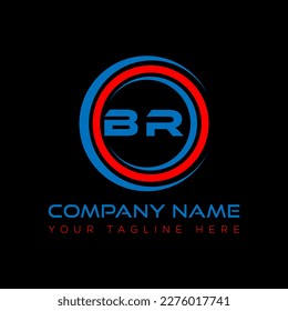 BR letter logo creative design. BR unique design.
