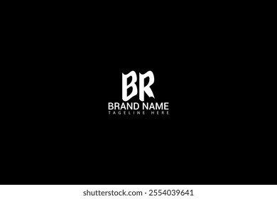 BR letter logo design with a circle shape BR Logo design. BR letter logo creative design. BR unique design.