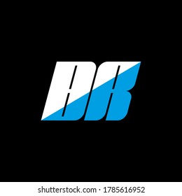 BR-Brief-Logo-Design auf schwarzem Hintergrund. BR Creative Initials Buchstaben Logo Konzept. br Icon Design. BR-Symbol auf weißem und blauem Buchstaben auf schwarzem Hintergrund. B R