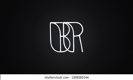 BR Letter Logo Design Template Vector