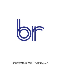 BR letter logo design vector template