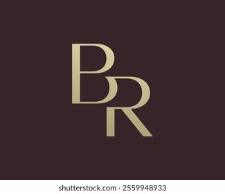 BR letter logo icon design. Classic style luxury initials monogram.