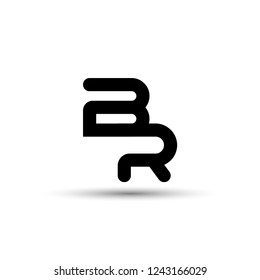 BR Letter logo template. Initial letter logo template