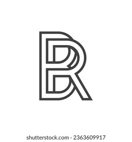 Br letter logo or br text logo
