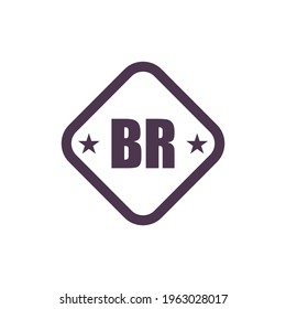 BR Letter Logo Vektorgrafik. Logo-Design-Konzept
