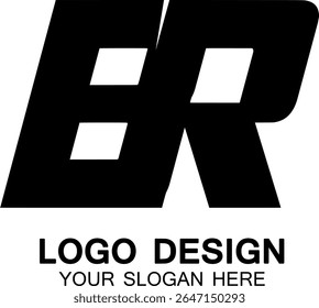 BR letter minimalist logo design collection. logo vector